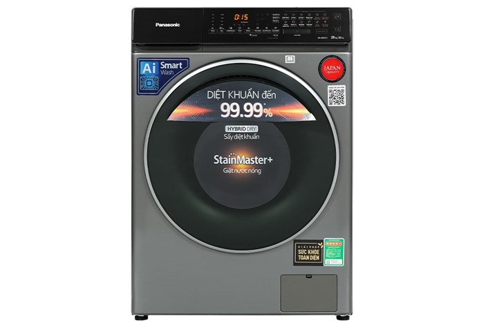 Máy giặt sấy Panasonic Inverter giặt 9 kg sấy 6 kg NA-S96FC1LVT